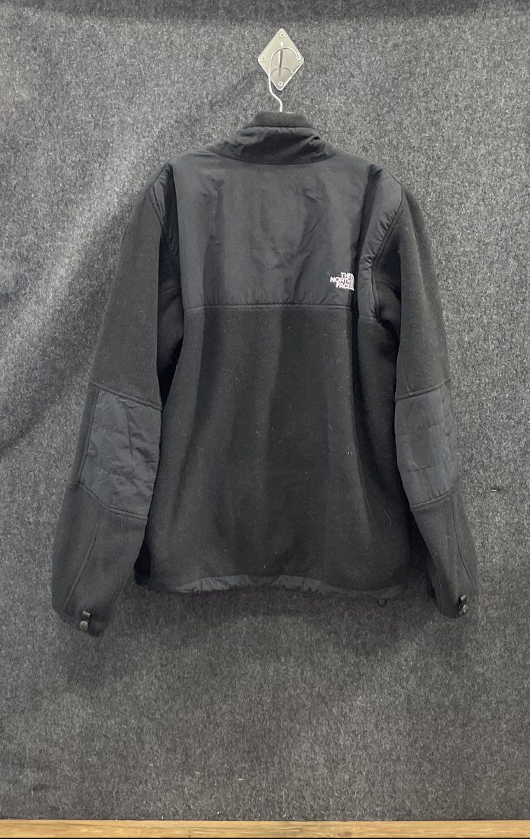 The North Face Men's Black Denali Fleece Jacket Full Zip Nylon Overlay Sz L