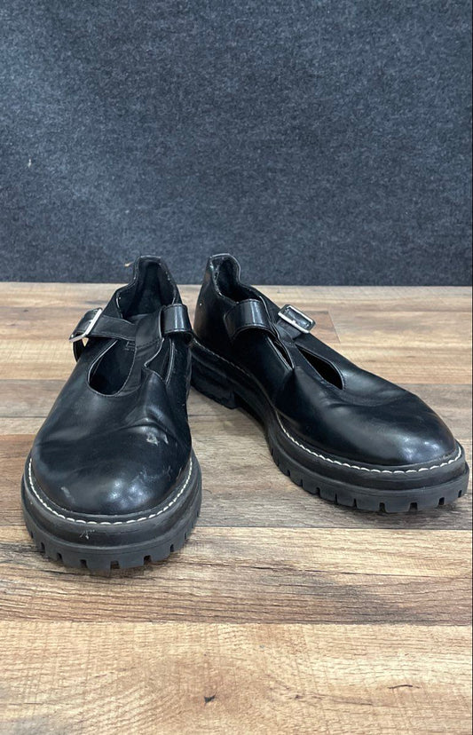 No Boundaries NOBO Black Lug Sole T-Strap Mary Jane Shoes Women's Size 10