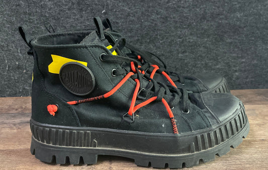 Palladium Pampa Palla-Craft Re-Craft Black Orange Boots Size Men 8 Women 9.5