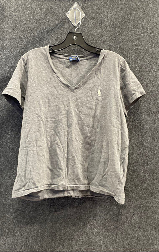Polo Ralph Lauren Men's Heather Grey V-Neck Embroidered Pony T-Shirt Size XL