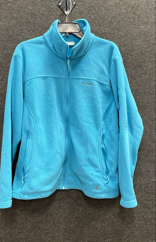 Columbia Women's Benton Springs Full Zip Fleece Jacket Blue Plus Size 1X