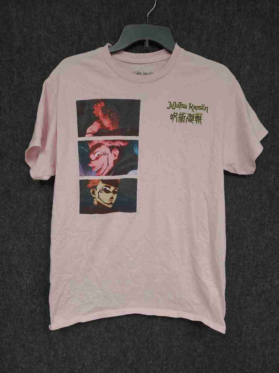 Jujutsu Kaisen Ryomen Sukuna Anime Graphic T-Shirt Crunchyroll Pink Sz M
