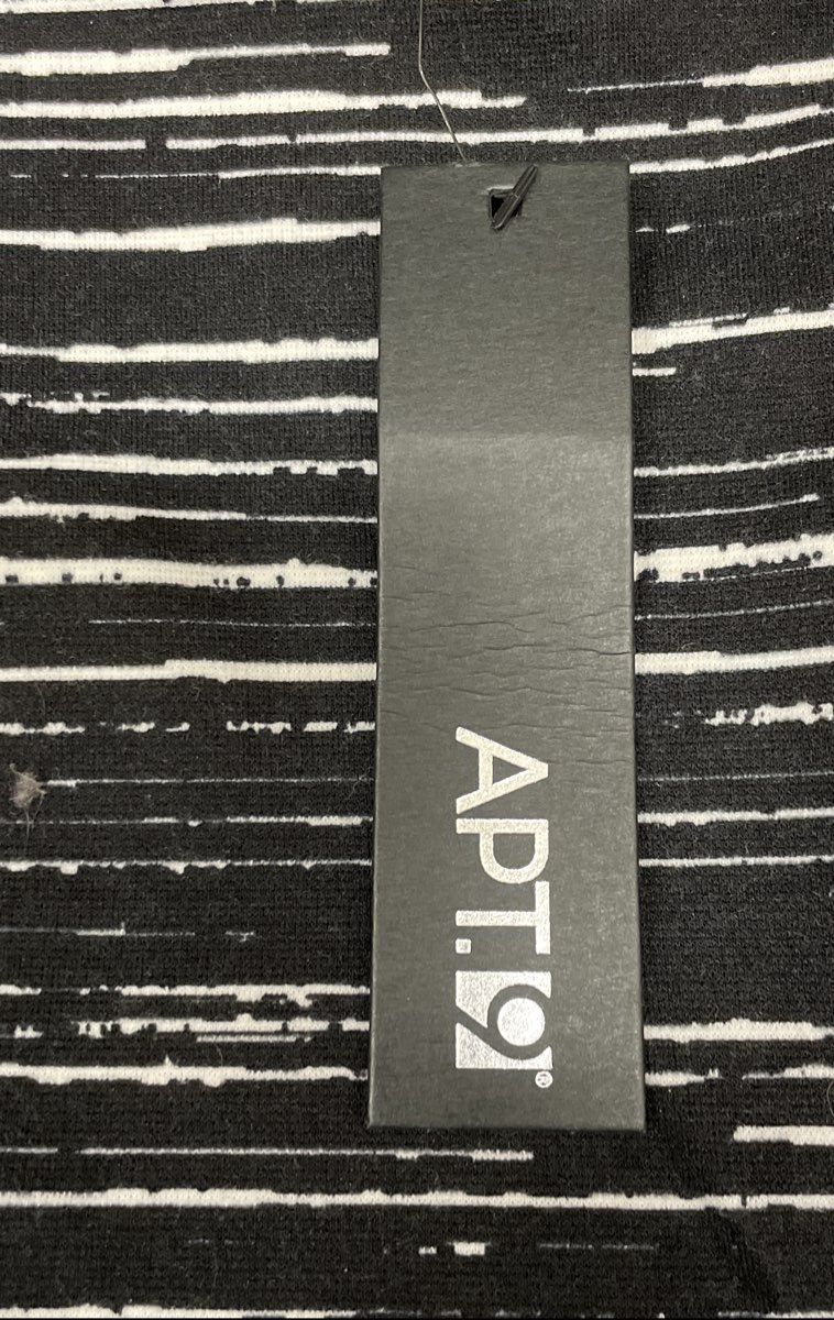 Apt. 9 Women's Black White Floral Striped Fit and Flare Dress Sleeveless XL NWT