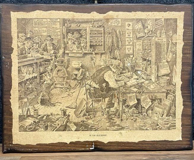 "At the Old Depot" Print by C.D. Poage