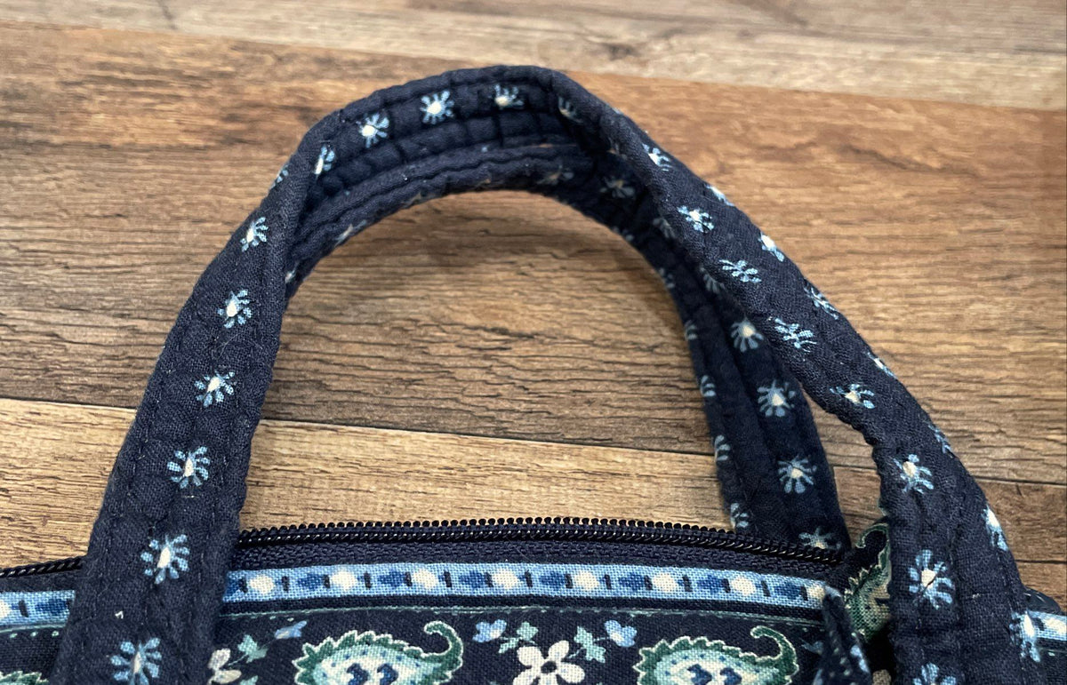 Vera Bradley Quilted Cotton Paisley Tote and Mini Handbag Purse Lot of 2