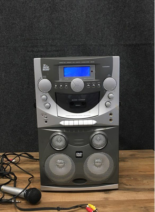 The Singing Machine SMD-505 Karaoke System CDG DVD Cassette Player w/ 2 Mics