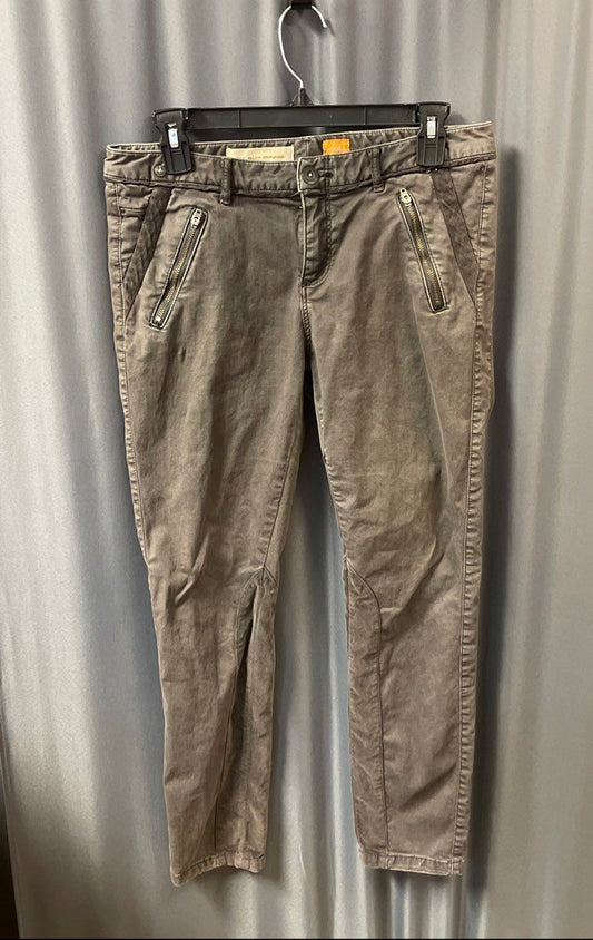 Pilcro and the Letterpress Women's Gray Utility Moto Zipper Pocket Pants Sz 6P