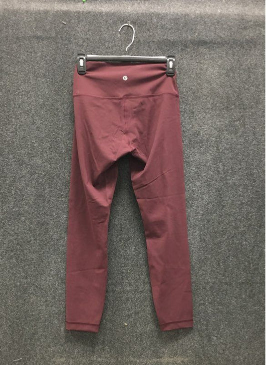 Lululemon Women's Burgundy High-Rise Wunder Under Leggings Sz 6