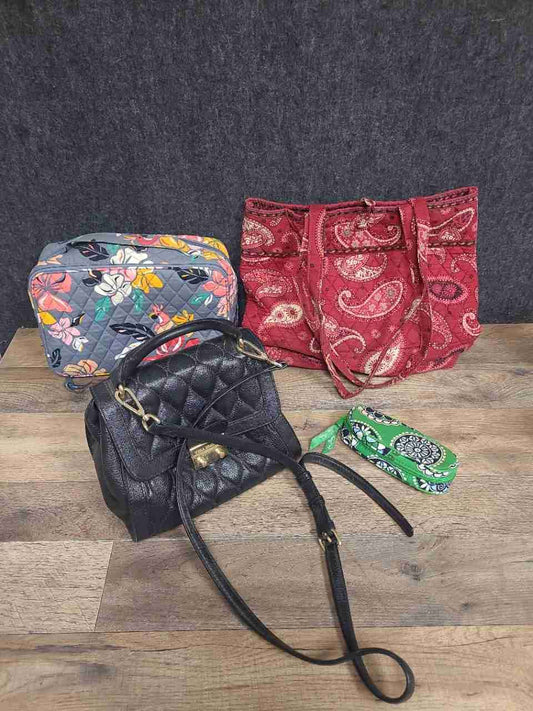 Vera Bradley Handbag Tote Travel Case Eyeglass Case Quilted Lot of 4 Pieces