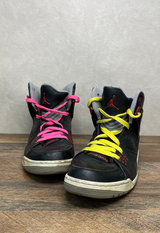 Nike Air Jordan SC-1 Black Gym Red High Top Basketball Sneakers Size 12