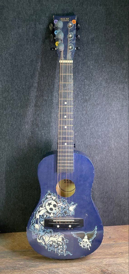 First Act Discovery FG2209 2010 Acoustic Guitar 6-String Blue Skull Graphics
