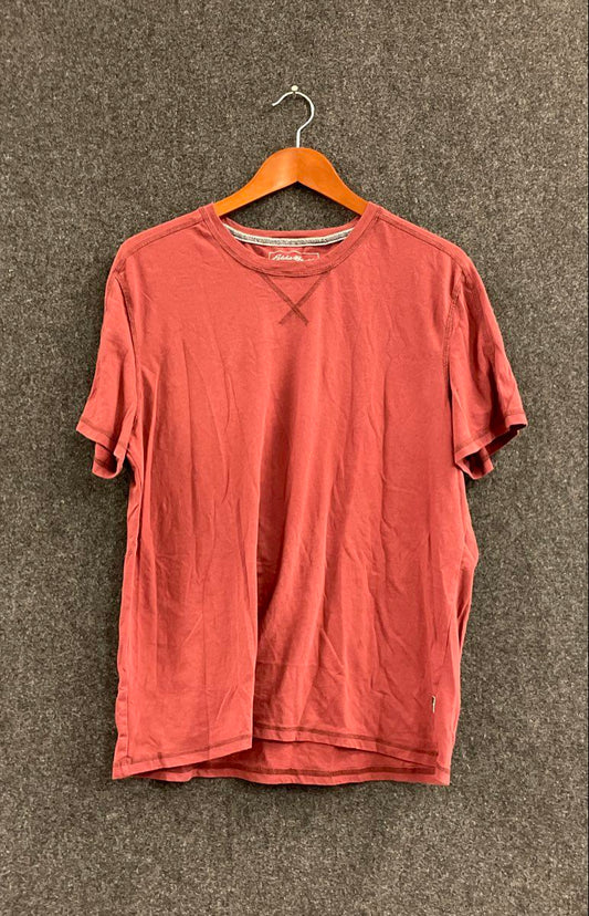 Eddie Bauer Men's Red Lounge Short Sleeve Crewneck T-Shirt Size L
