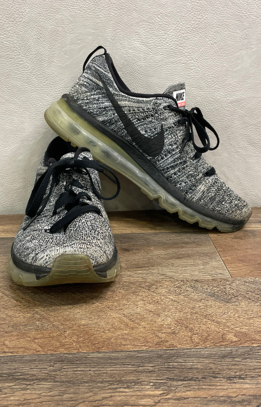 Nike Flyknit Air Max Black White Anthracite Women's Running Shoes Size 8