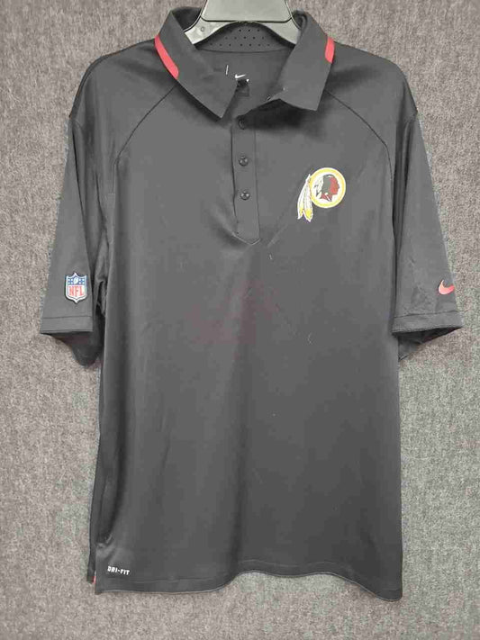 Nike Men's Washington Redskins NFL On-Field Dri-Fit Black Polo Shirt Sz L