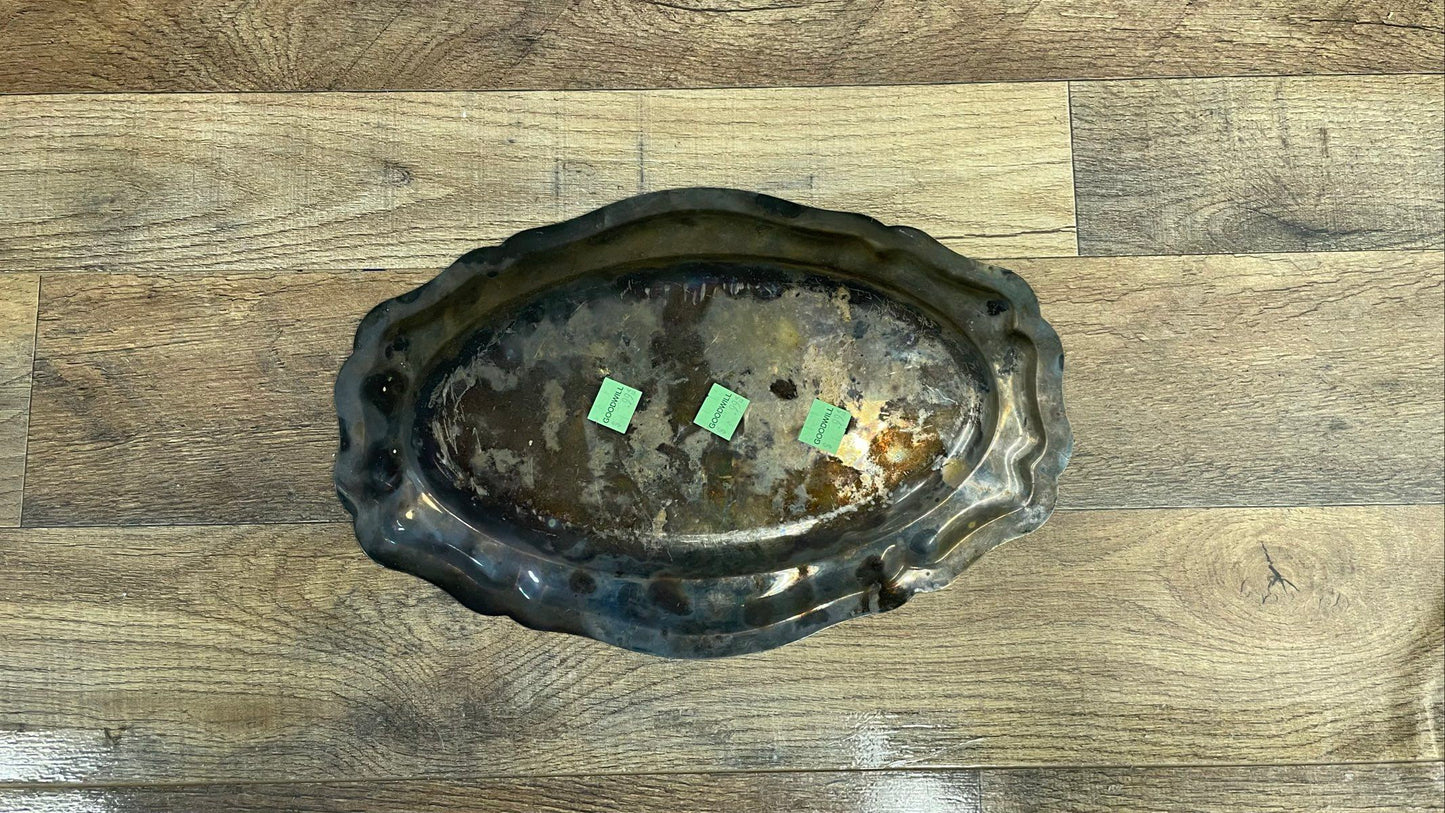 Vintage Style Sliver-Plated Tray