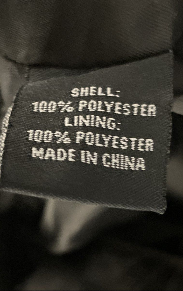 NovaMen Men's Black Satin Bomber Jacket Snap Front Ribbed Trim Sz S