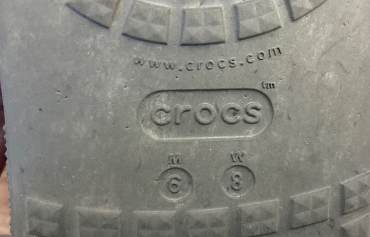 Crocs Classic Crush Boot Army Green Platform Rain Boots Women's 8 Men's 6