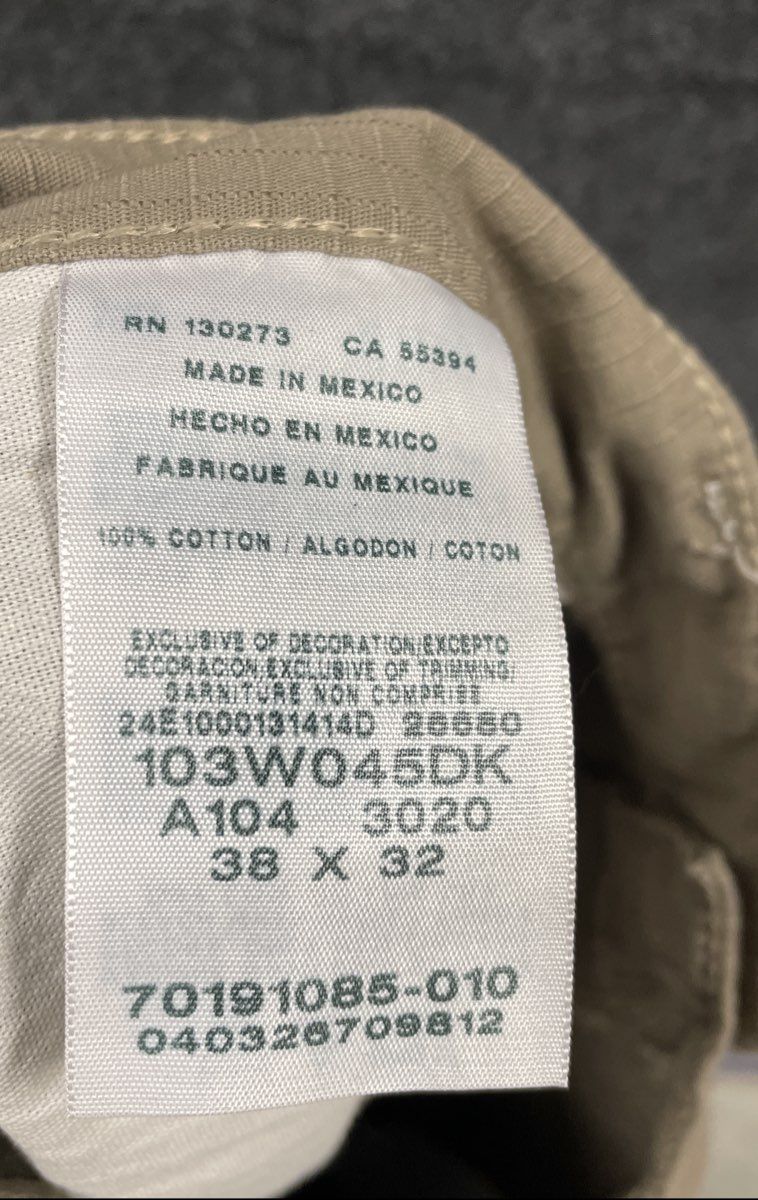 Wrangler Riggs Workwear Men's Tan Ripstop Technician Relaxed Fit Pants NWT 38x32
