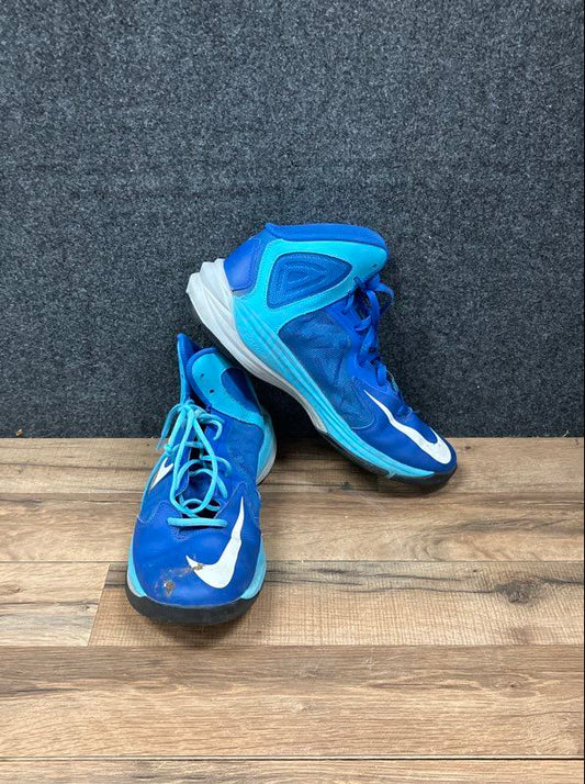 Nike Prime Hype DF Blue Cyan White Basketball Sneakers Men's Size 12