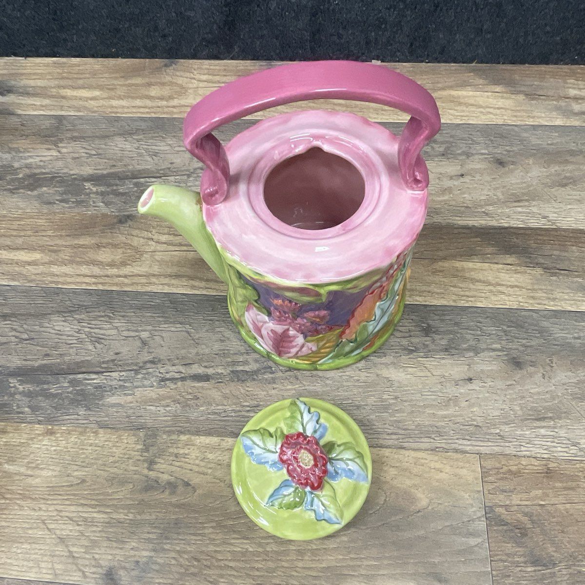 Tracy Porter The Citrine Collection Hand Painted Tea Pot Floral Design