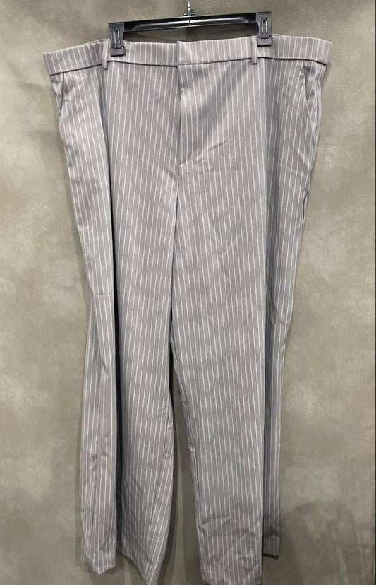 Torrid Women's Grey Pinstripe Straight Leg Professional Dress Pants NWT Sz 20R