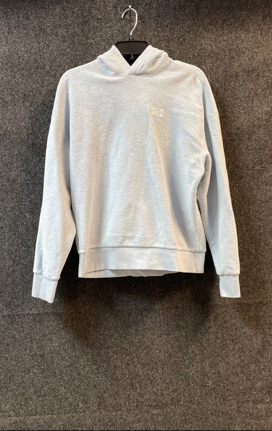 Under Armour Women's Light Blue Textured Terry Pullover Hoodie Sz M