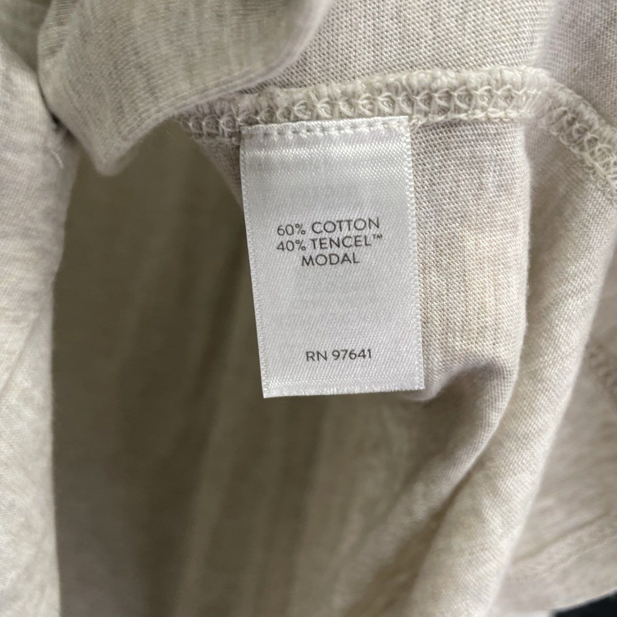 J. Jill Women's Oatmeal Cotton Tencel Modal Long Sleeve Button Front Shirt Sz XS