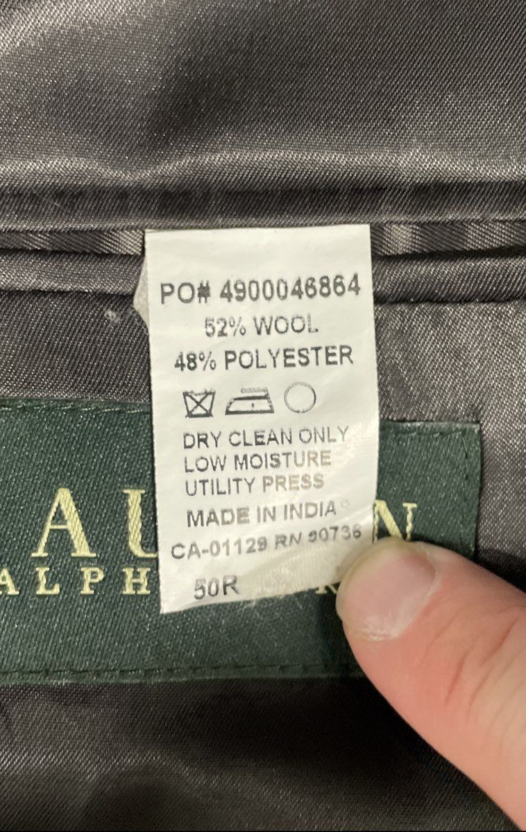 Lauren Ralph Lauren Men's Gray Wool Blend 2-Button Blazer Sport Coat Sz 50R