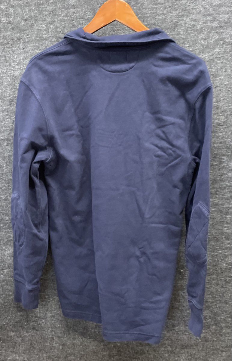 J.Crew Men's Blue Quarter Zip Long Sleeve Pullover Sweatshirt Elbow Patches XS