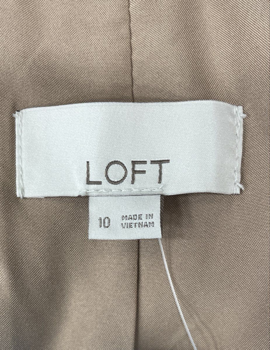 Loft Women's Beige Single Button Notched Lapel Blazer Sz 10 NWT