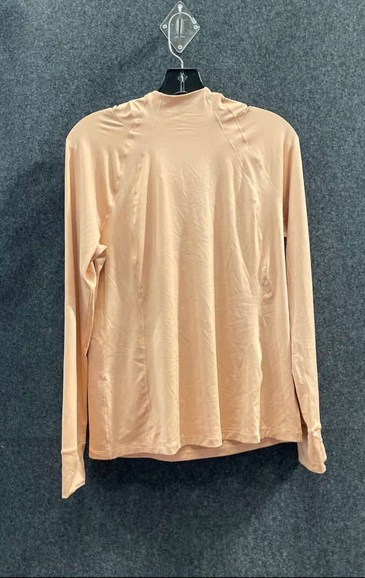 Fabletics Women's Pink Vada Hoodie Fitted Back Zip Pocket Thumbholes Sz L NWT