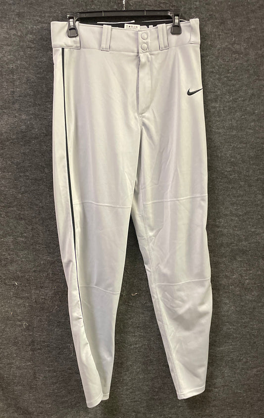 Nike Men's Gray Swingman Dri-FIT Baseball Pants Black Piping Sz S