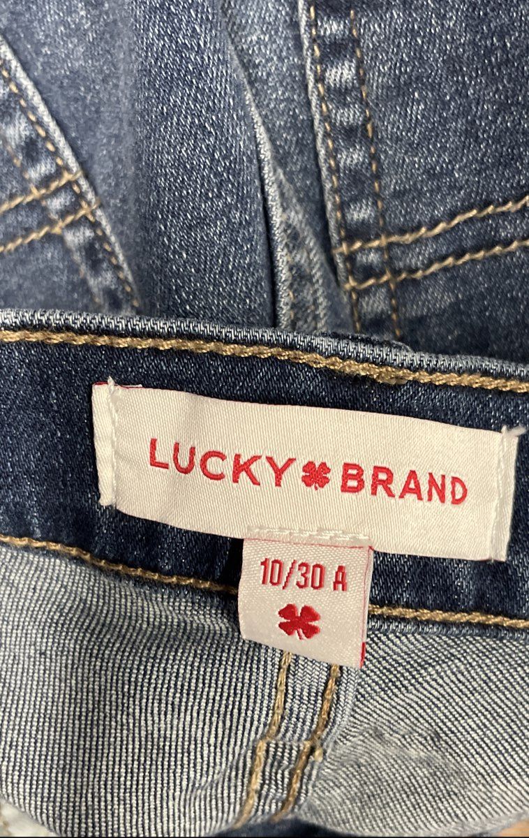 Lucky Brand Women's Sweet Mid Rise Straight Jeans Blue Stretch Denim Sz 10/30