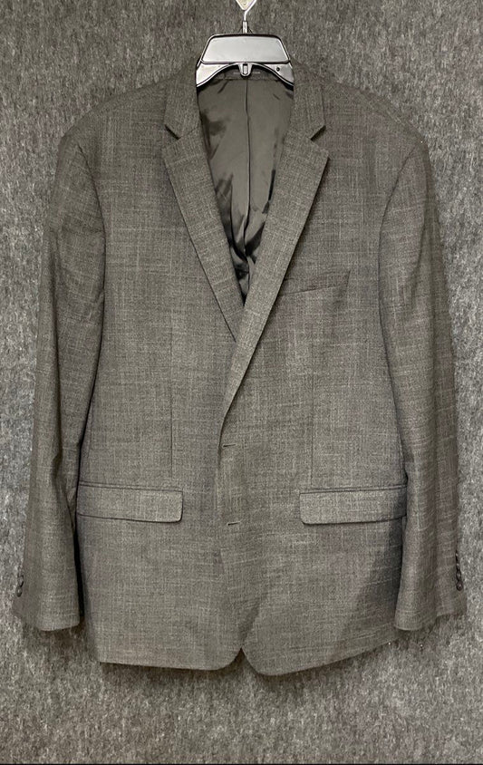 Van Heusen Flex Men's Gray Slim Fit Textured Blazer Jacket Sz 48L
