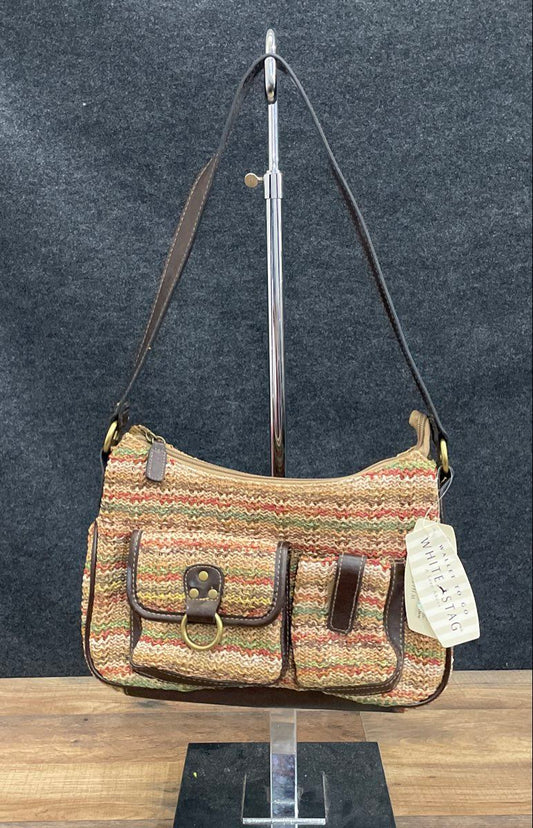 White Stag Y2K Multi-Color Woven Knit Wallet To Go Shoulder Bag NWT