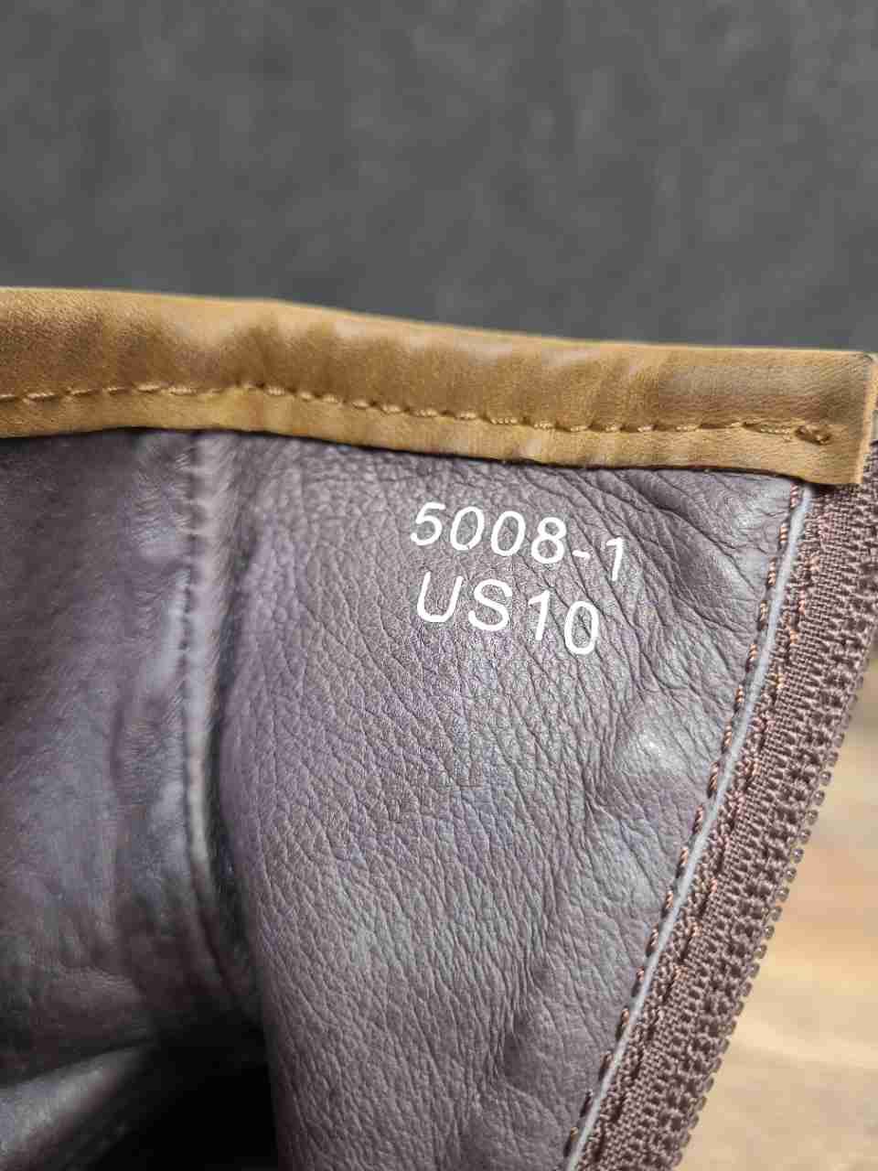 Otto 5008-1 Brown Leather Suede Side Zip Ankle Biker Boots Size 10