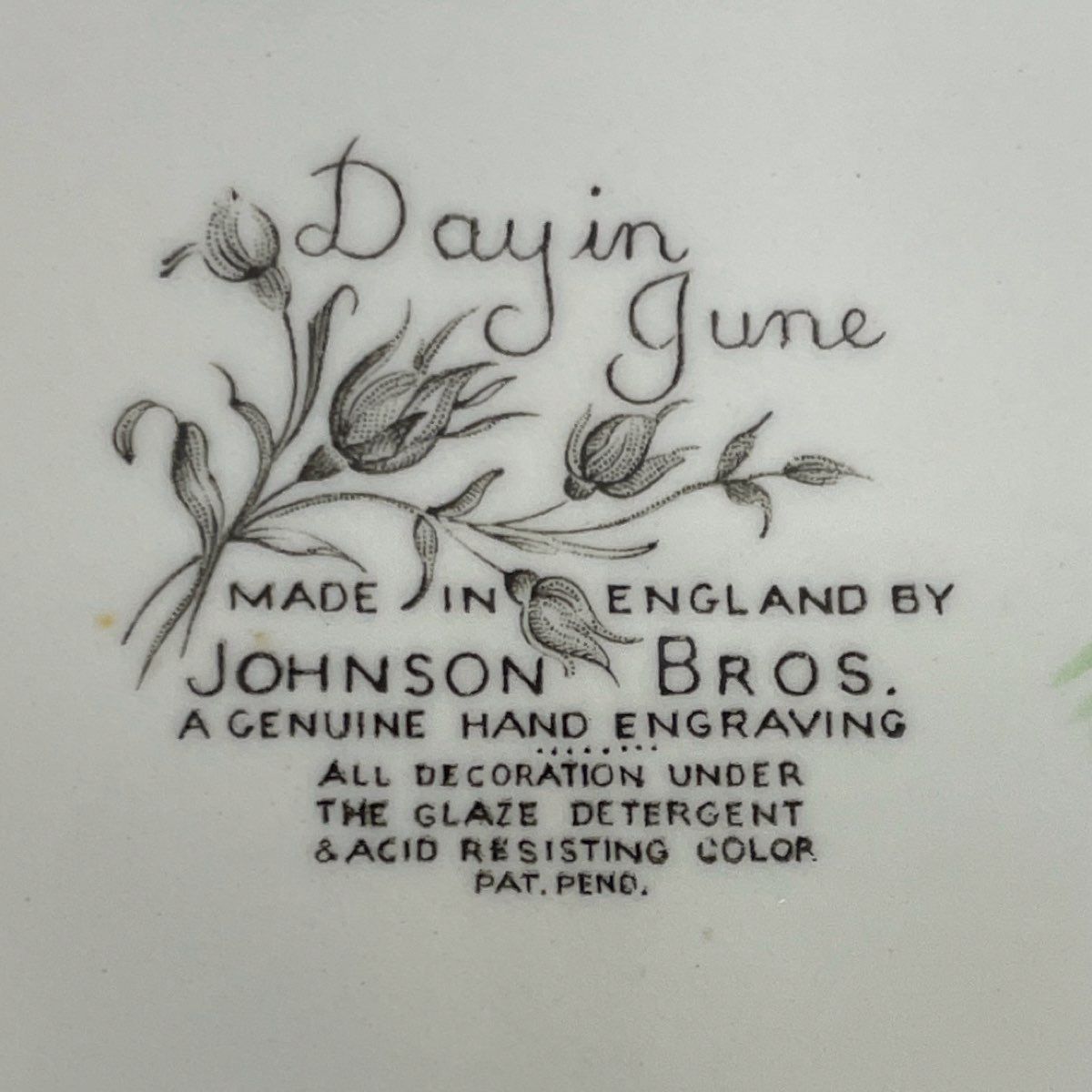 (5) Johnson Brothers "Day in June" Plates
