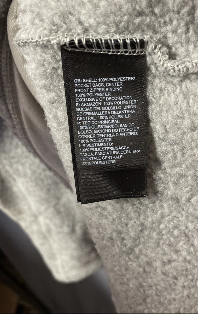 The North Face Men's Gray Heather 1/4 Zip Sweater Fleece Pullover Jacket Sz S