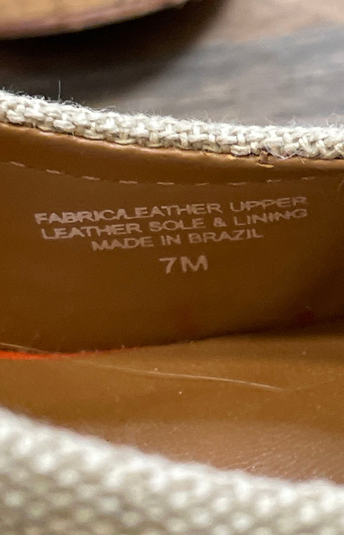Tory Burch Canvas Orange Leather Toe Cork Platform Wedge Heels Size 7M