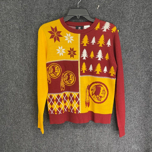 Washington Redskins NFL Busy Block Ugly Christmas Sweater Youth Sz XL