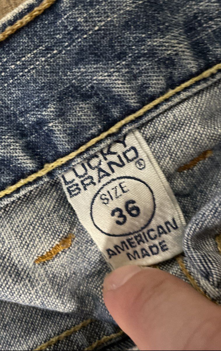 Vintage 90s Lucky Brand Men's Blue Loose Fit American Made Jeans Sz 36