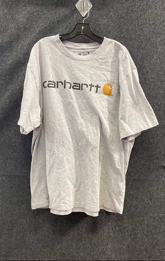 Carhartt Men's Workwear Logo T-Shirt Gray Short Sleeve Loose Fit Sz XL
