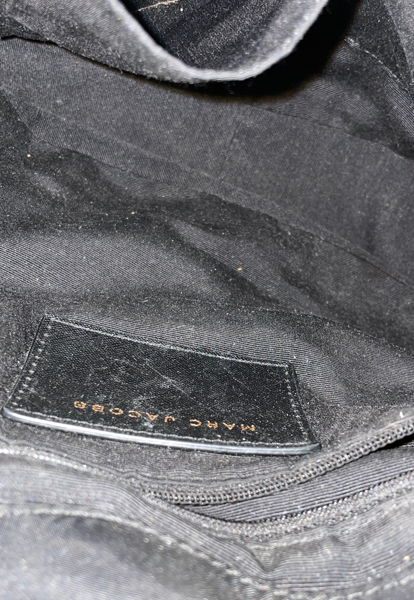Marc Jacobs Black Nylon Crossbody Messenger Bag Gold Hardware