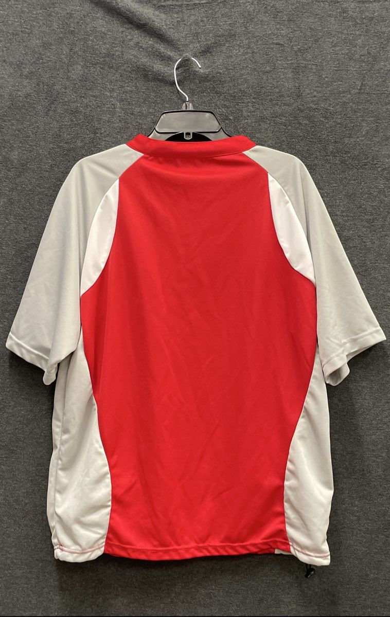 MLB St. Louis Cardinals Men's Red Gray 1/4 Zip Short Sleeve Batting Jacket Shirt