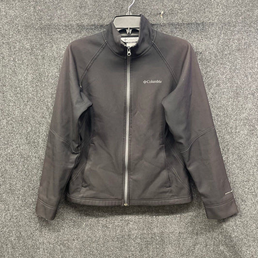 Columbia Women's Black Softshell Jacket Full Zip Omni-Shield Fleece Lined Sz M