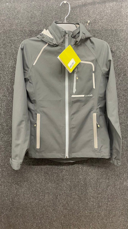 OOBE Women's Gray Softshell Jacket Hooded Lightweight 2.5 Layer NWT Sz S