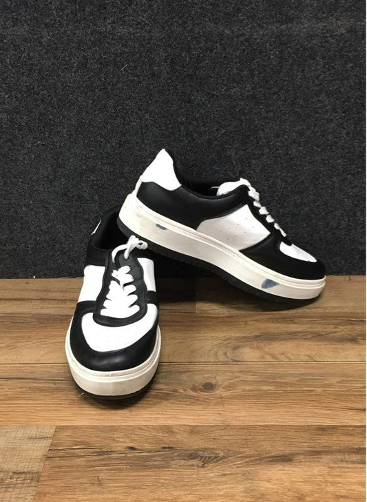 Steve Madden Natalie Black White Platform Low Top Sneakers Women's Size 9.5