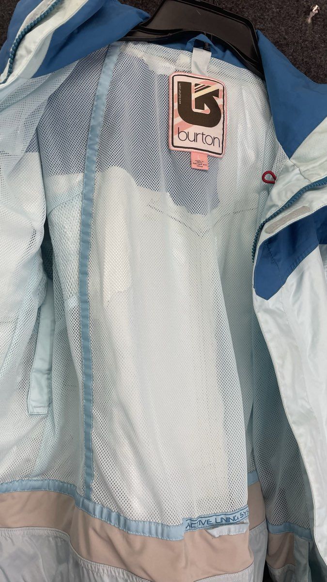 Burton Women's Blue Colorblock Snowboard Winter Jacket Active Lining System Sz L