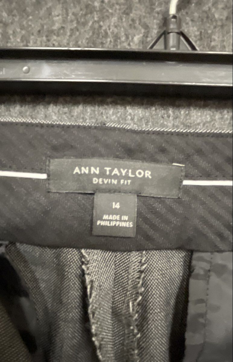 Ann Taylor Women's Gray Devin Fit Dress Pants Trousers Size 14