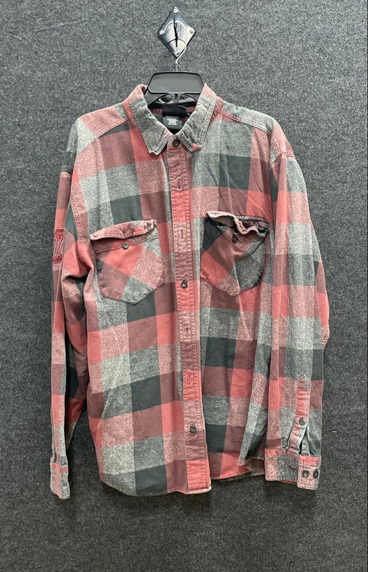 Harley-Davidson Mens Plaid Flannel Long Sleeve Button Down Shirt H-DMC Sz XL
